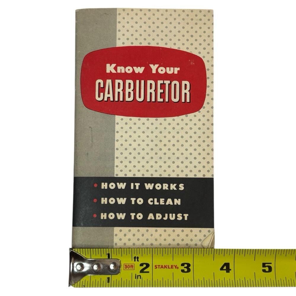 VTG 1958 "Know Your Carburetor" Gum Out Advertisement Automotive Car Repair 50s - Picture 2 of 12